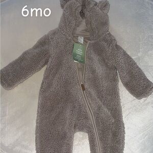 H&M Soft Brown Baby Footie with Ears